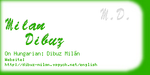 milan dibuz business card